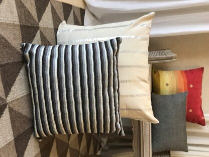 Bold Silver Stripes Euro Sham - Image 4